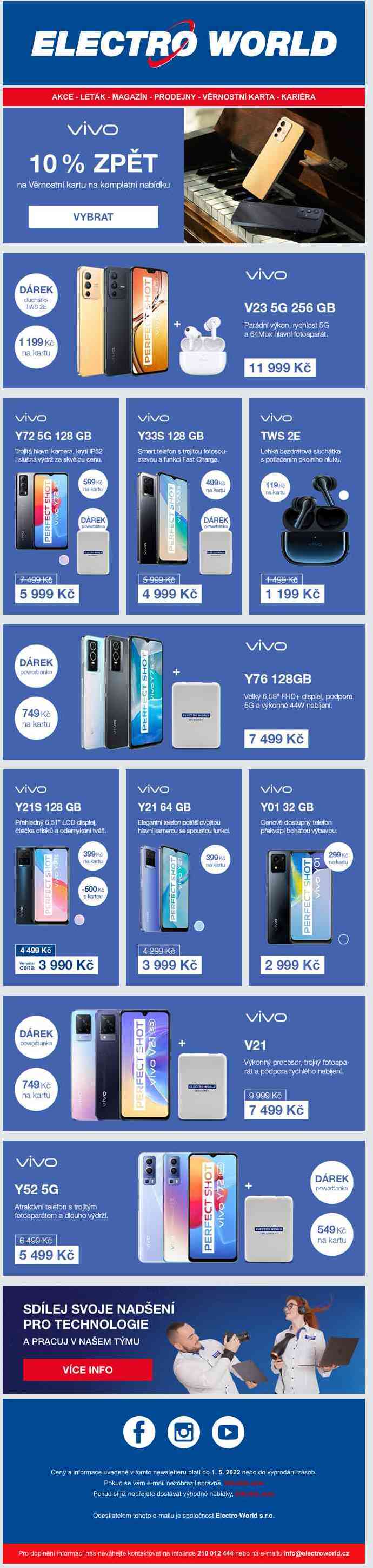 VIVO týden - 10 % zpět na Věrnostní kartu na kompletní nabídku.