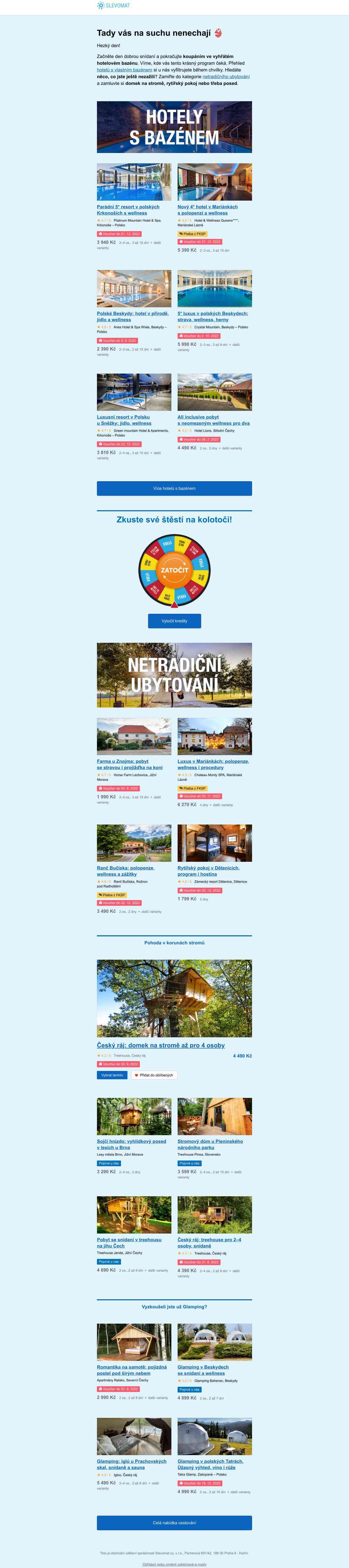 Velký přehled hotelů s vlastním bazénem