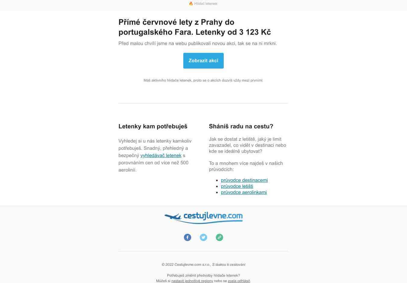 Přímé červnové lety z Prahy do portugalského Fara. Letenky od 3 123 Kč