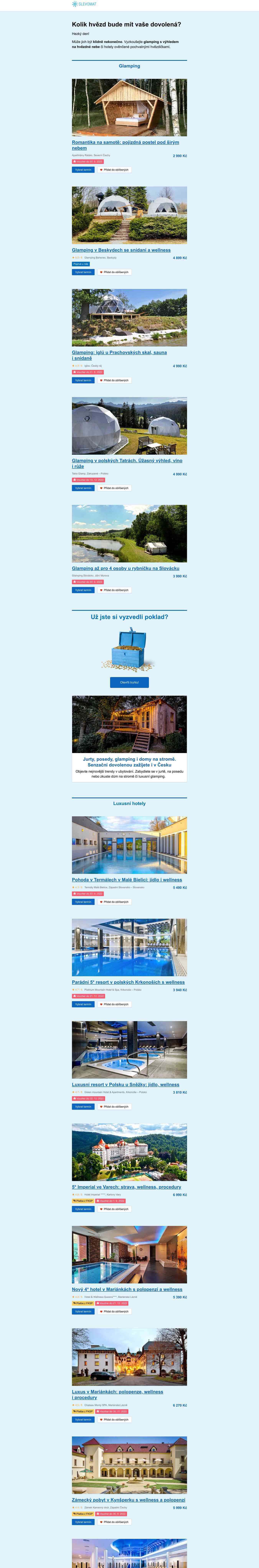 🛏 Objevte kouzlo glampingu i 5* hotelů