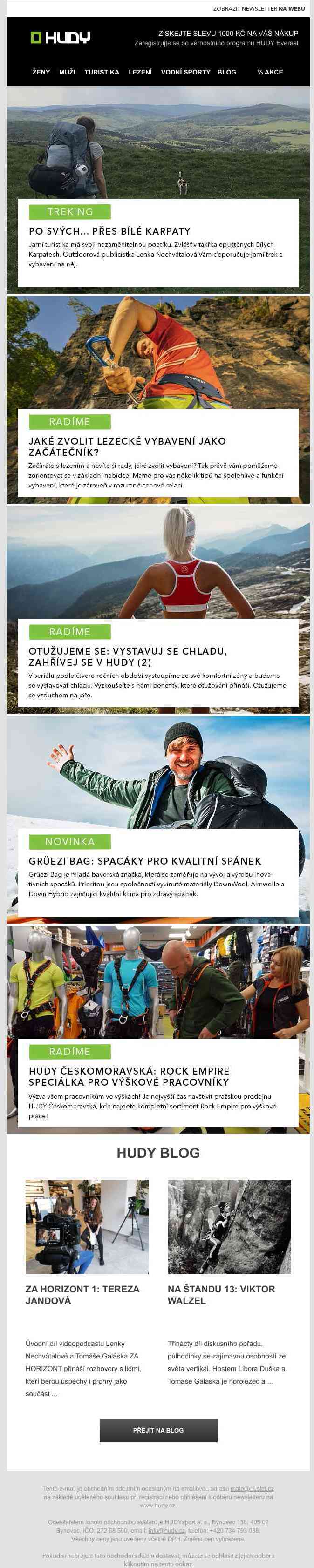 Inspirujte se na trek po Bílých Karpatech nebo se s námi vrhněte na otužování vzduchem!