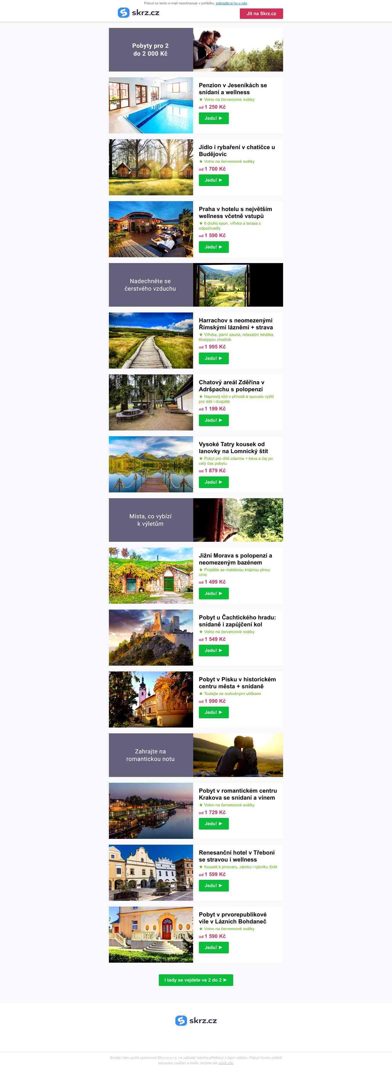 Do 2 000 Kč a
 během červencových svátků 🌺 Mrkněte, kde mají
 volno ►
