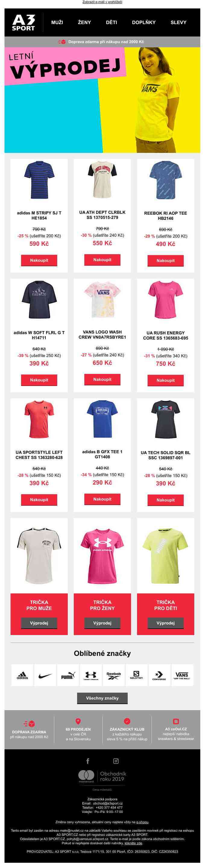 Výprodej: Trička, která budete milovat!