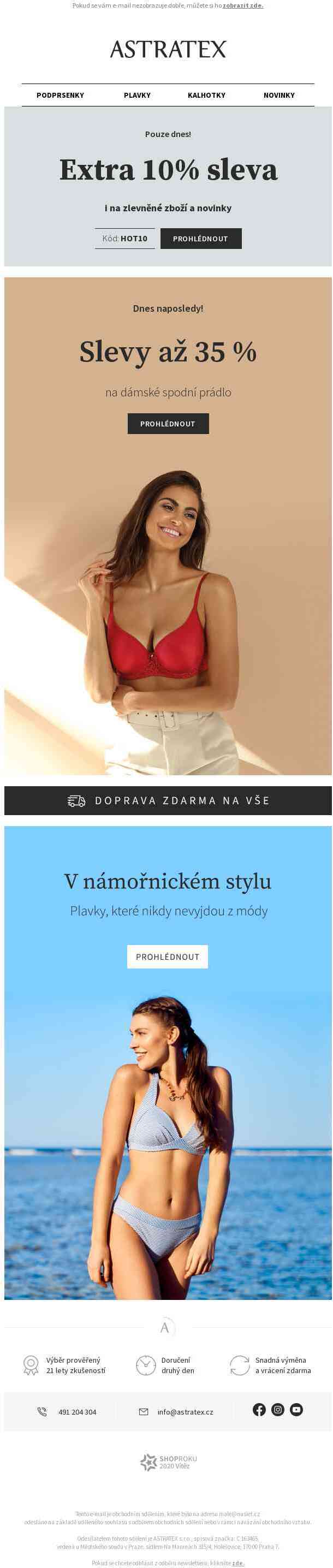 Pouze dnes! −10 % na celý košík a doprava zdarma na vše.