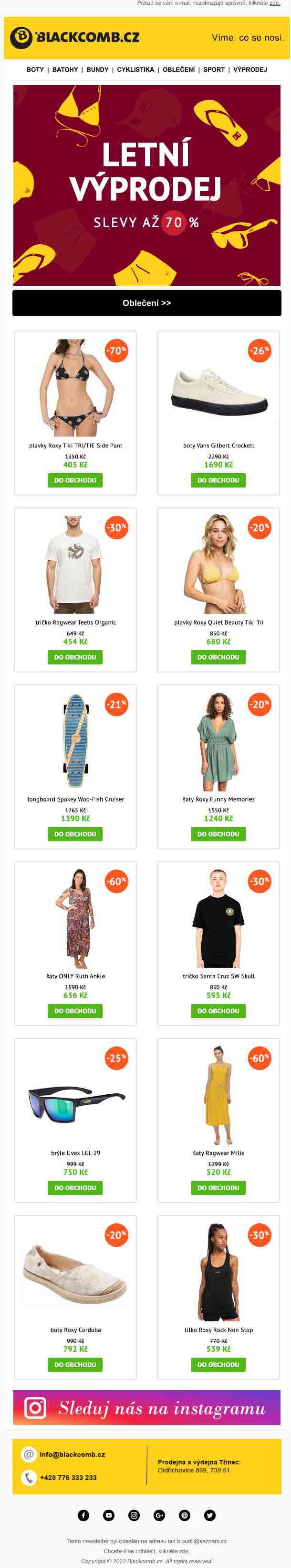 Začal velký letní výprodej! Slevy až 70 % 😎🏖