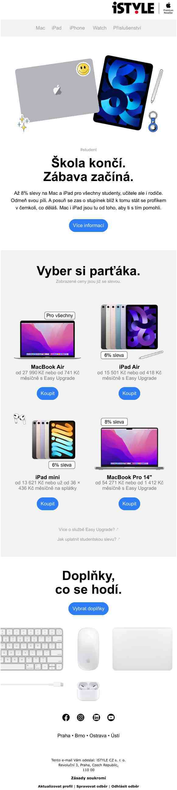 Až 8% sleva na Mac a iPad pro studenty 📚