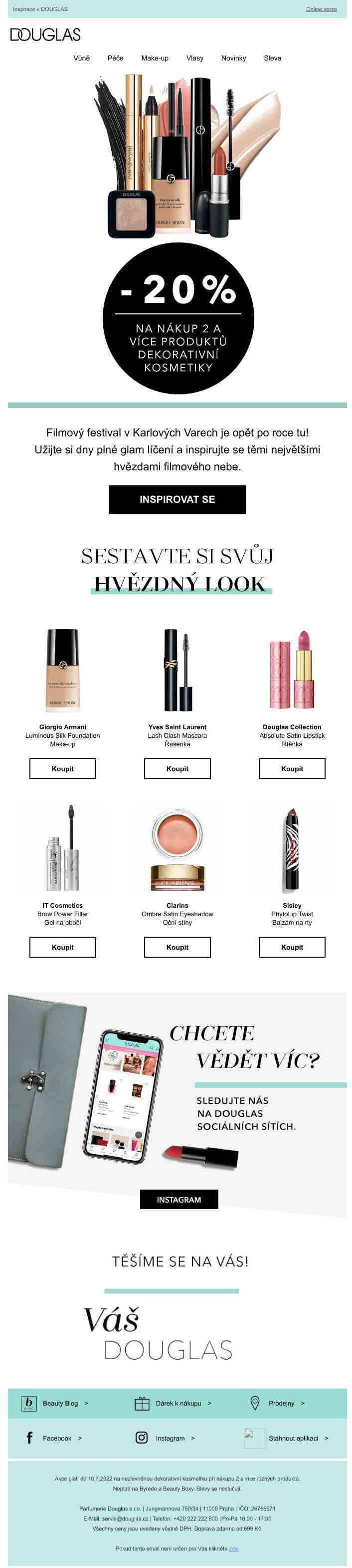 Užijte si dny plné glam líčení a slevu 20 % na dekorativní kosmetiku