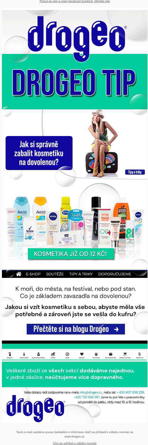 DROGEO TIP: Jak si správně zabalit kosmetiku na dovolenou?