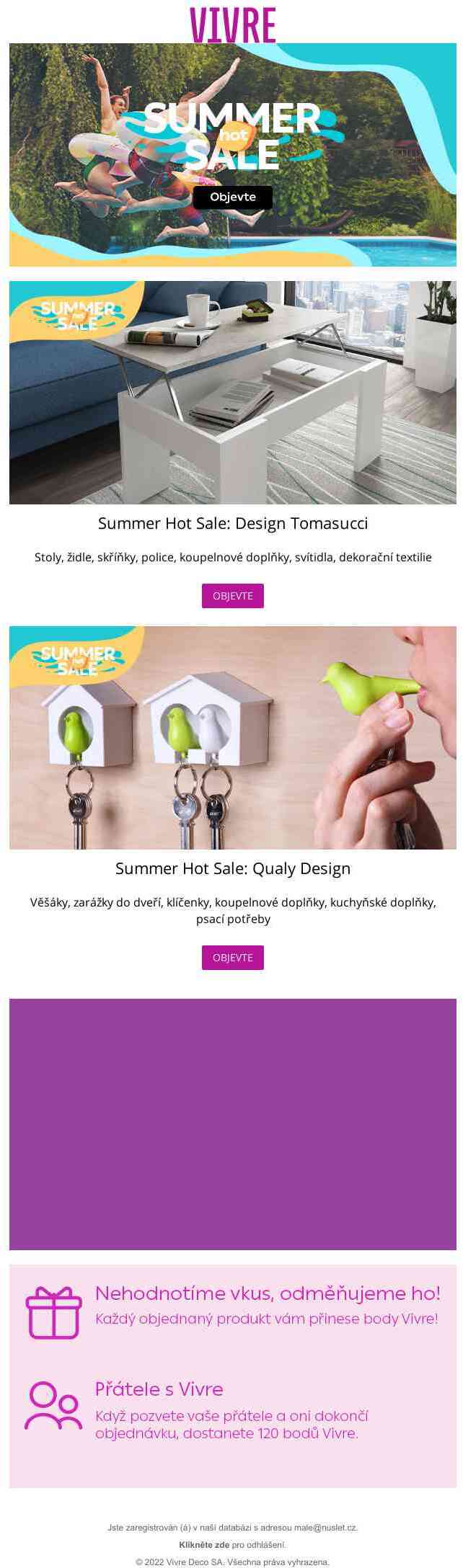 Ve Vivru je Summer Hot Sale! Objevte kolekce Design Tomasucci a Qualy
 Design.