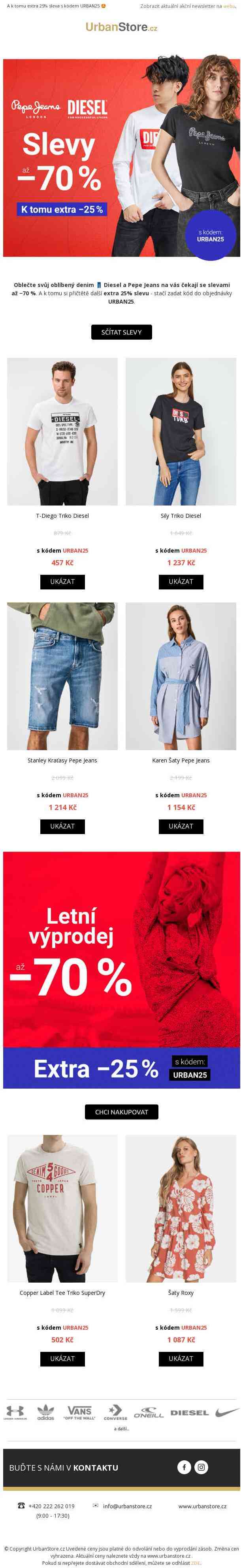 Diesel + Pepe Jeans | Slevy až −70 %