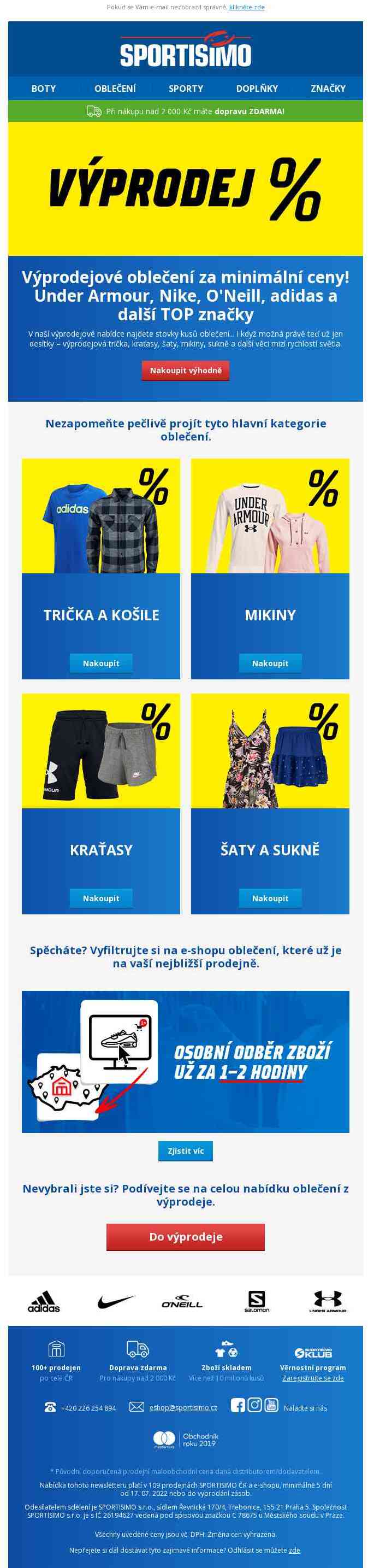 🔵 Výprodej! Trička, mikiny, kraťasy, šaty