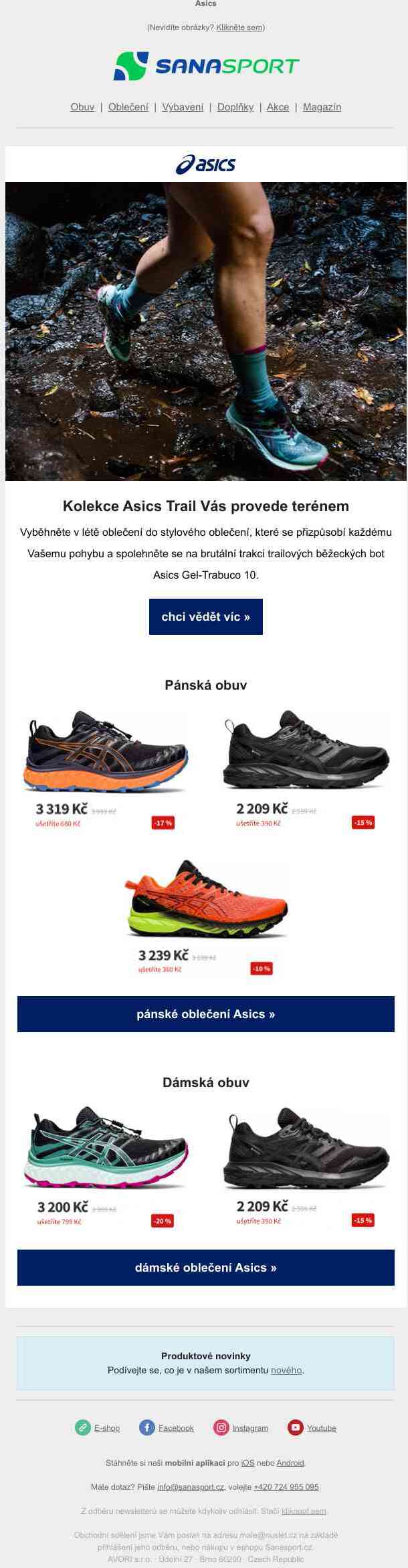 Trailové obutí od Asics Vás při běhu podrží