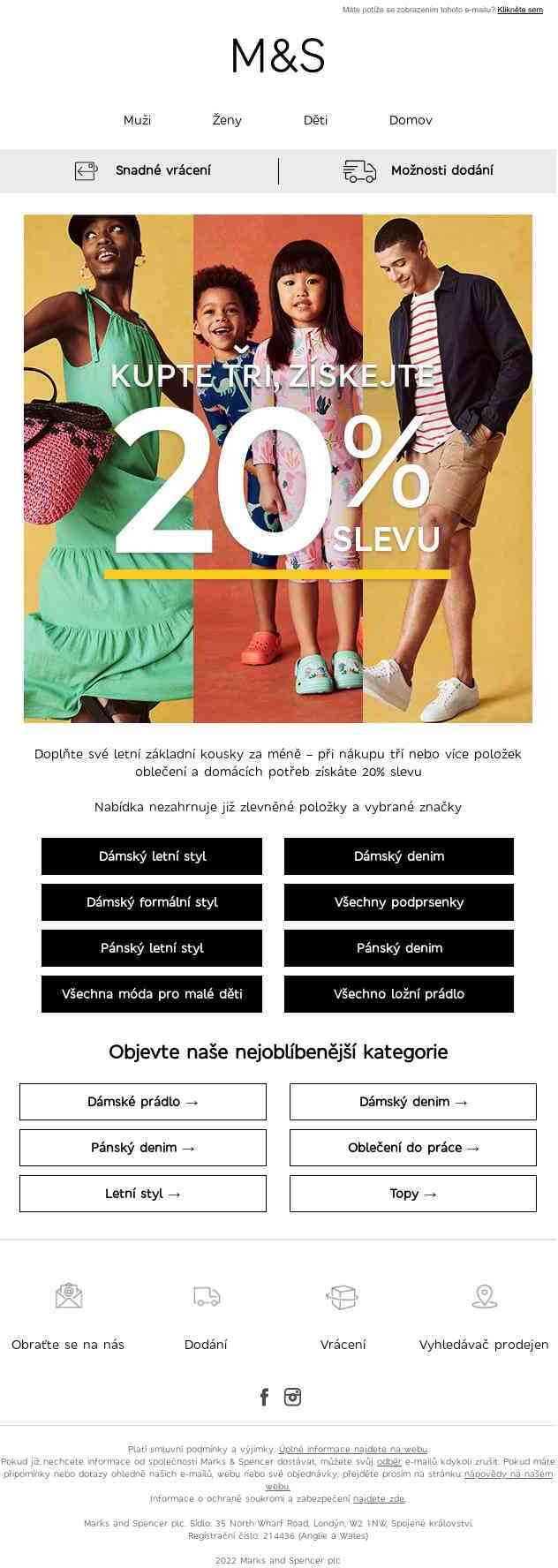 Ušetřete 20 % na letním stylu