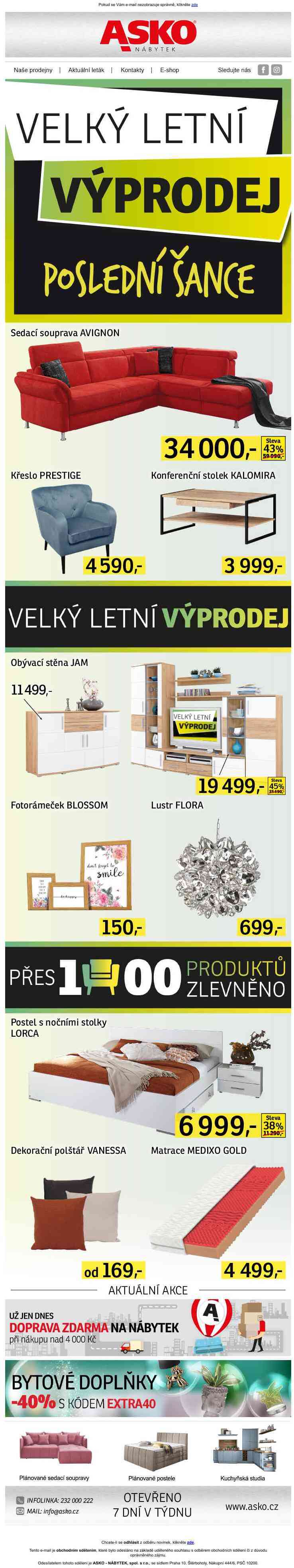 Nepropásněte velký letní výprodej