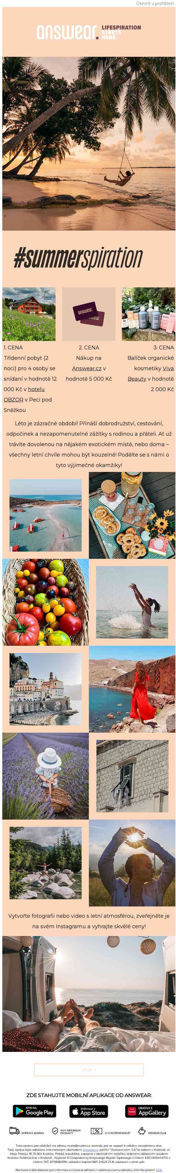 📸Summerspiration - vyhrajte skvělé ceny!