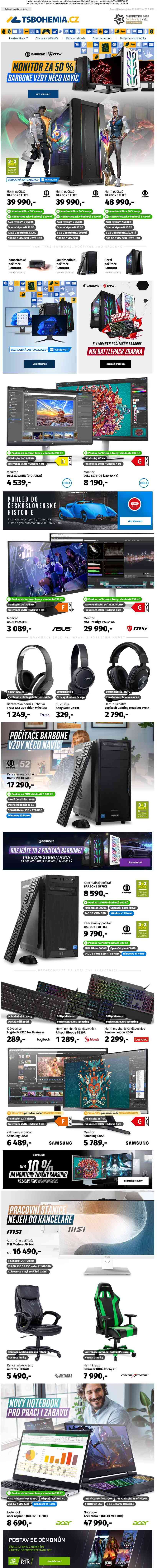 Monitor za půlku k počítačům BARBONE