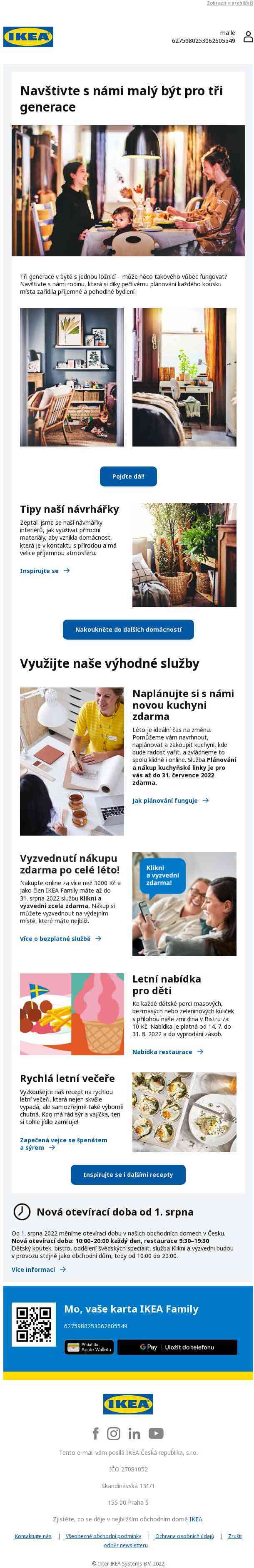 Navštivte s námi malý byt pro tři generace