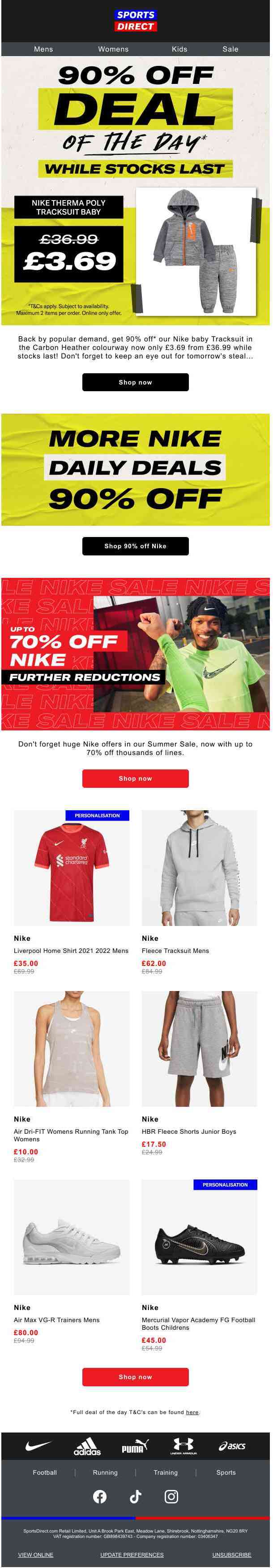 90% OFF: £3.69 Nike Tracksuit deal 🥳