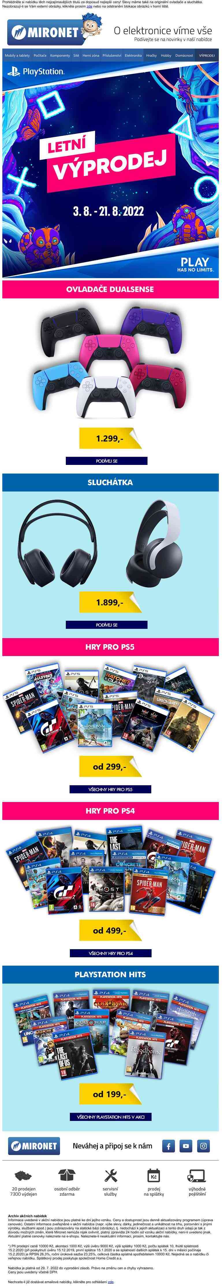 Letní výprodeje PlayStation jsou tu!
 Máme hry od 200 Kč!