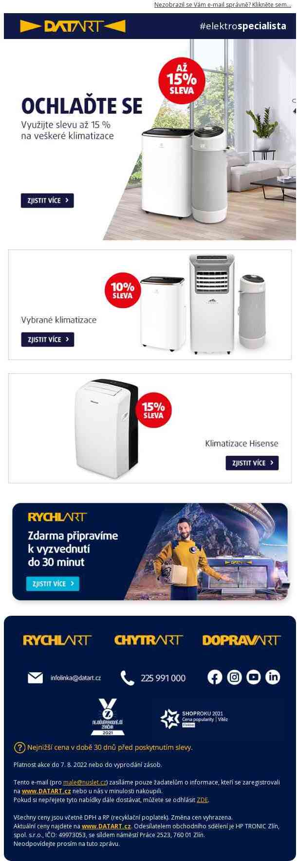 Až 15% SLEVA na KLIMATIZACE >>
