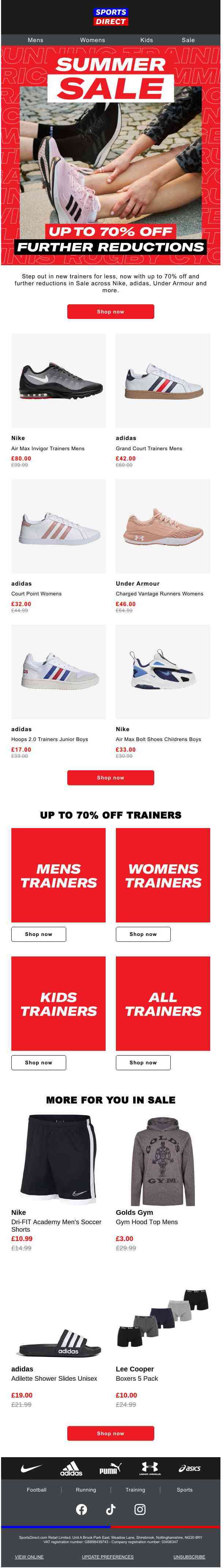 ⚠️ SALE: Up to 70% off trainers ⚠️