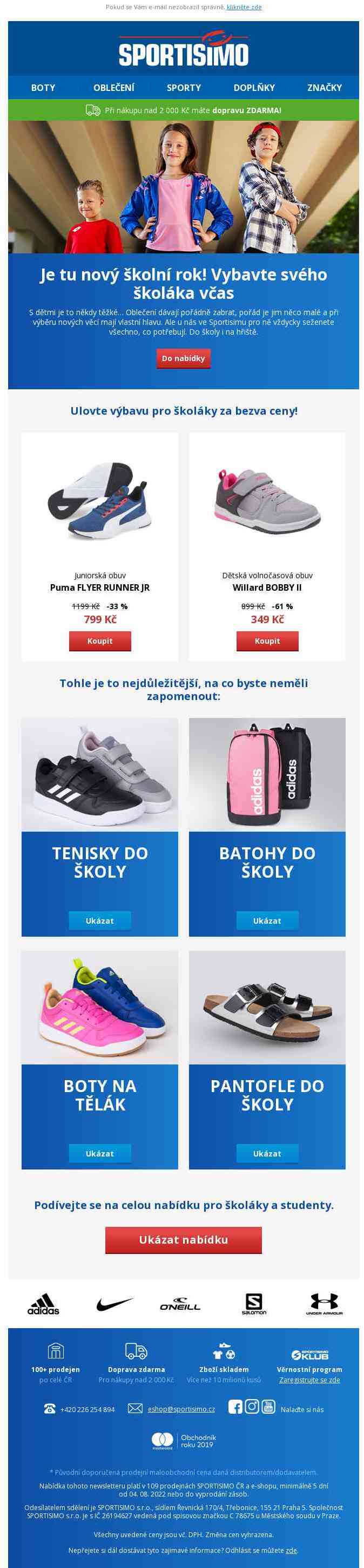 🔵 Akční ceny! Výbava pro školáky