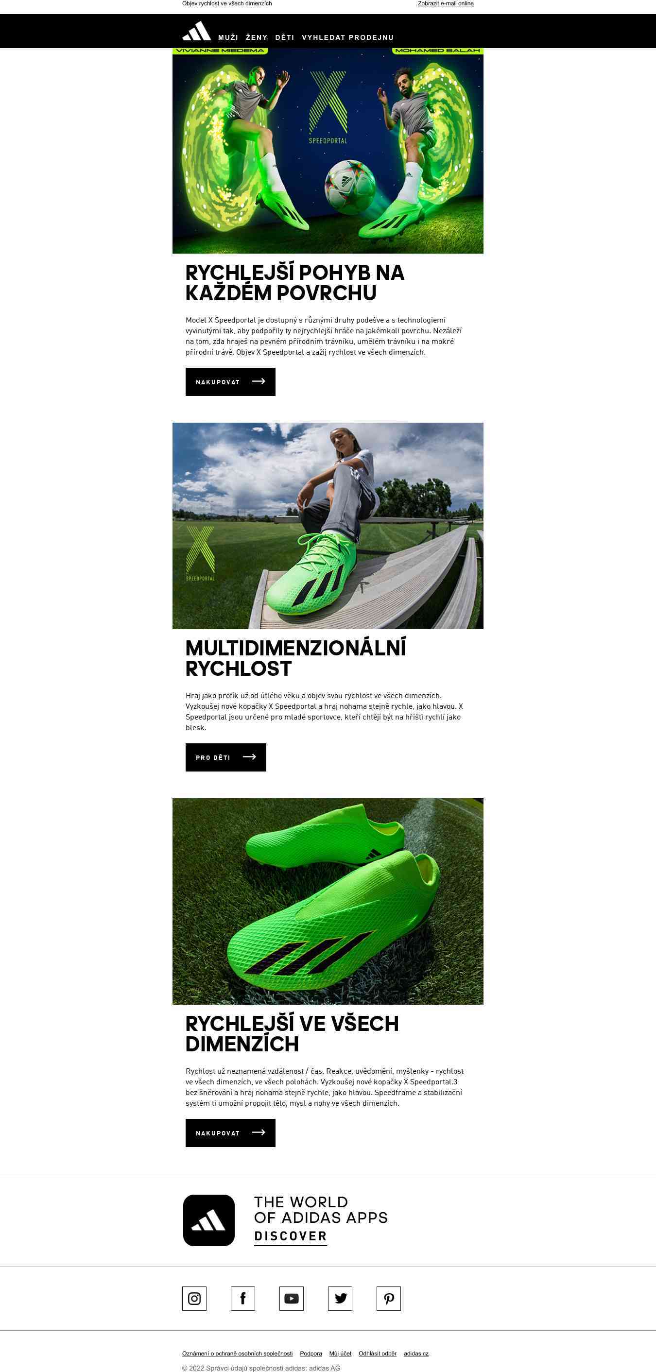 NOVÉ KOPAČKY: nové fotbalové kopačky X SPEEDPORTAL