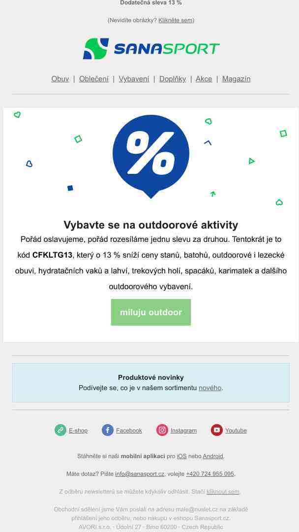 Outdoorová obuv, lezečky, stany a batohy se slevou