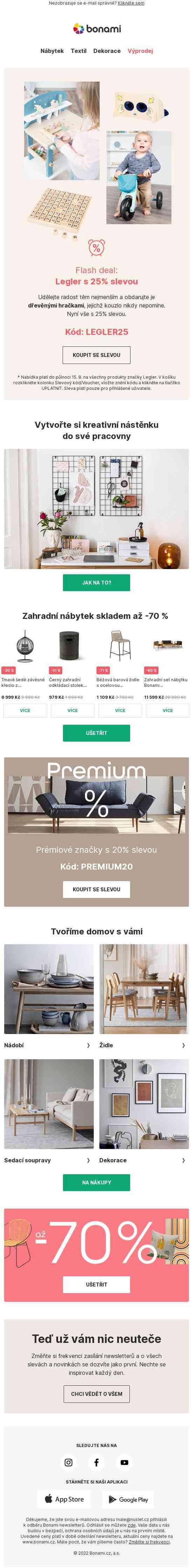 Dřevěné hračky Legler s 25% slevou