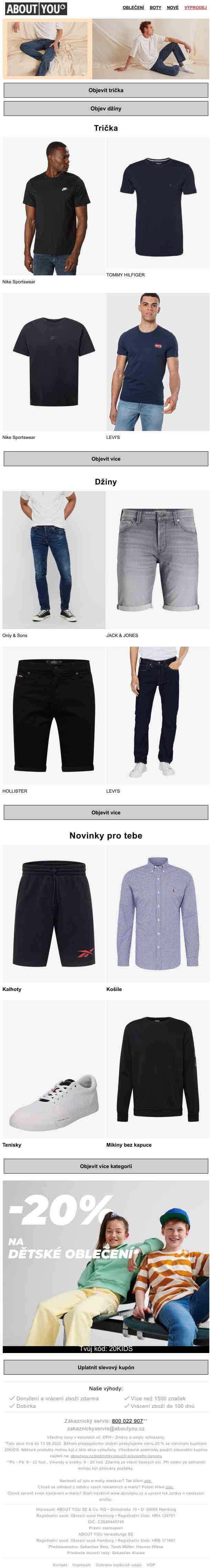 Perfektní kombinace: trička a džíny