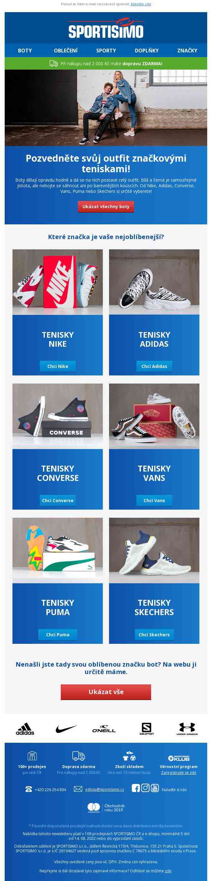 🔵 Které budou vaše? Tenisky Nike, Adidas, Converse nebo Vans