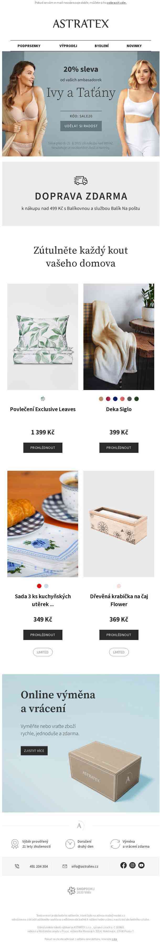 Udělejte si radost! Sleva 20 % na kousky pro váš domov.