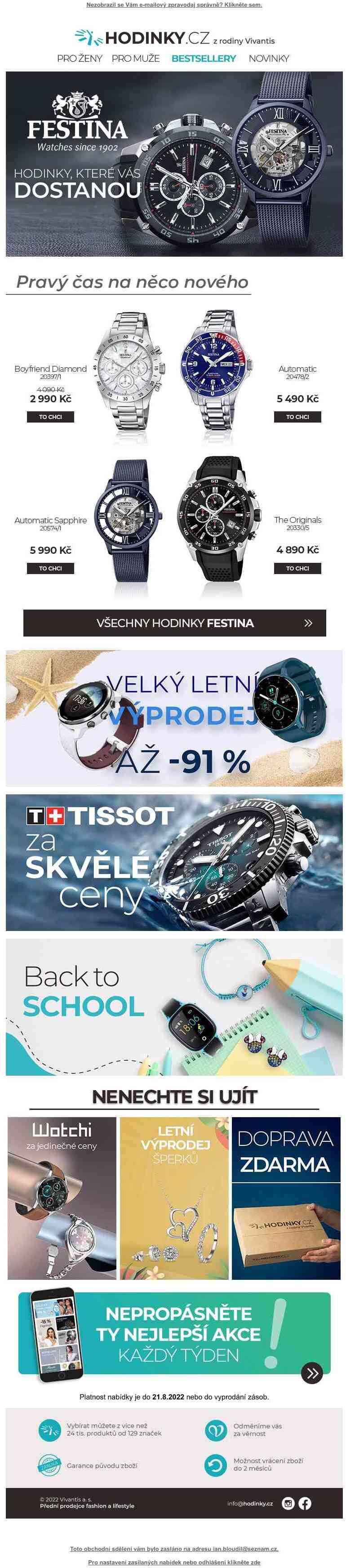 Vstupte do světa jedinečných hodinek Festina ♥ Stylové kousky co vás dostanou