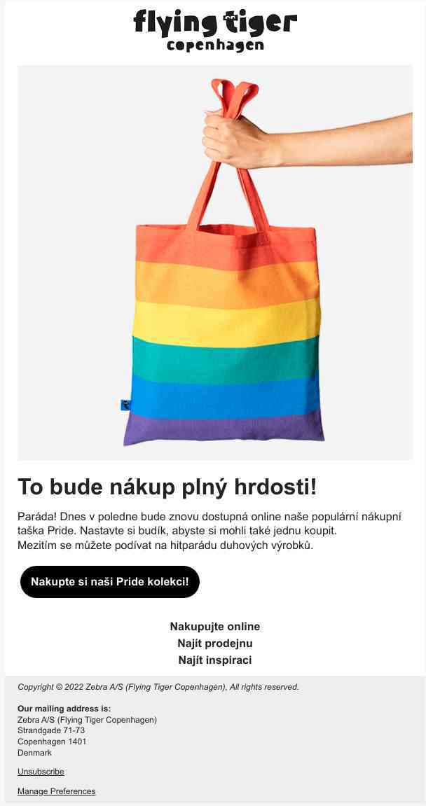 Dneska se
 vrací – vaše oblíbená nákupní taška Pride!