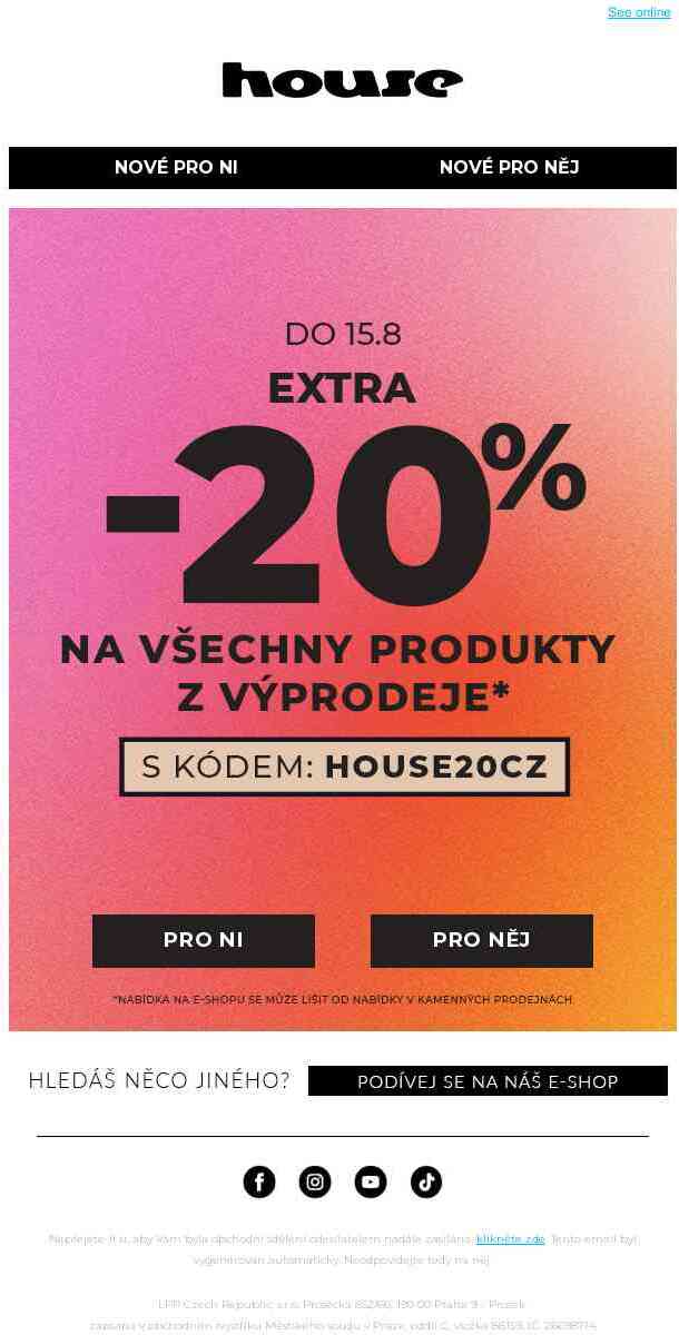 Navíc -20% na již zlevněné modely!💥