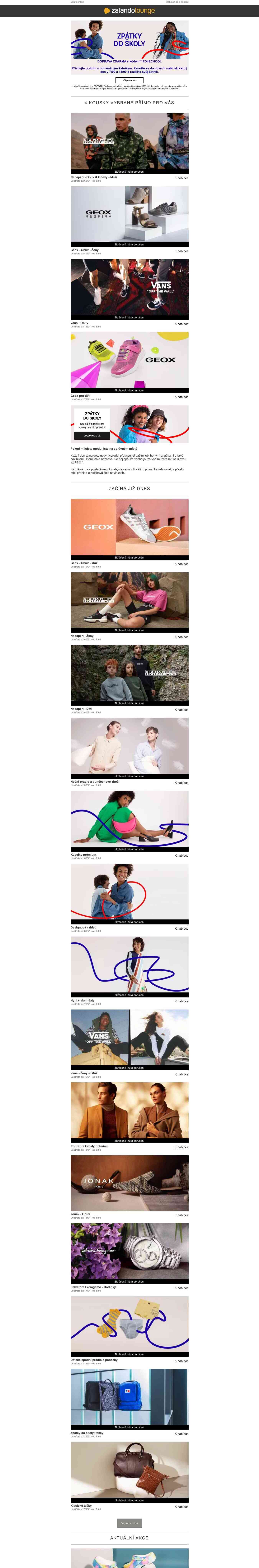 Doručení zdarma, prosím 💫 Začínáme právě teď: Zpátky do školy Napapijri, Geox & Vans