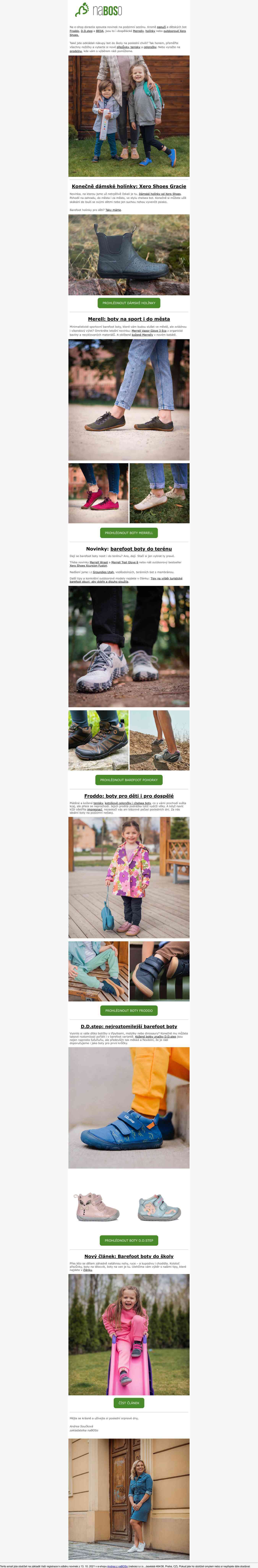 Novinky: Xero Shoes, Merrell, Froddo, D.D.step a článek: dětské boty do školy