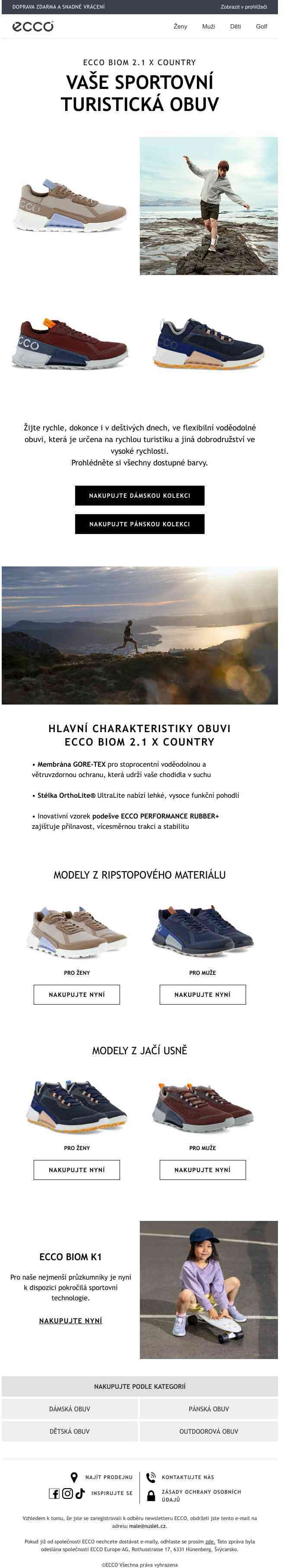 Nové barvy: ECCO BIOM 2.1 X COUNTRY