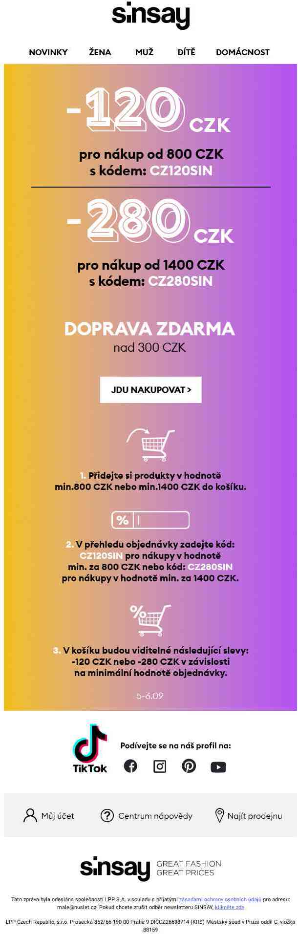 Až -280 CZK ❗️