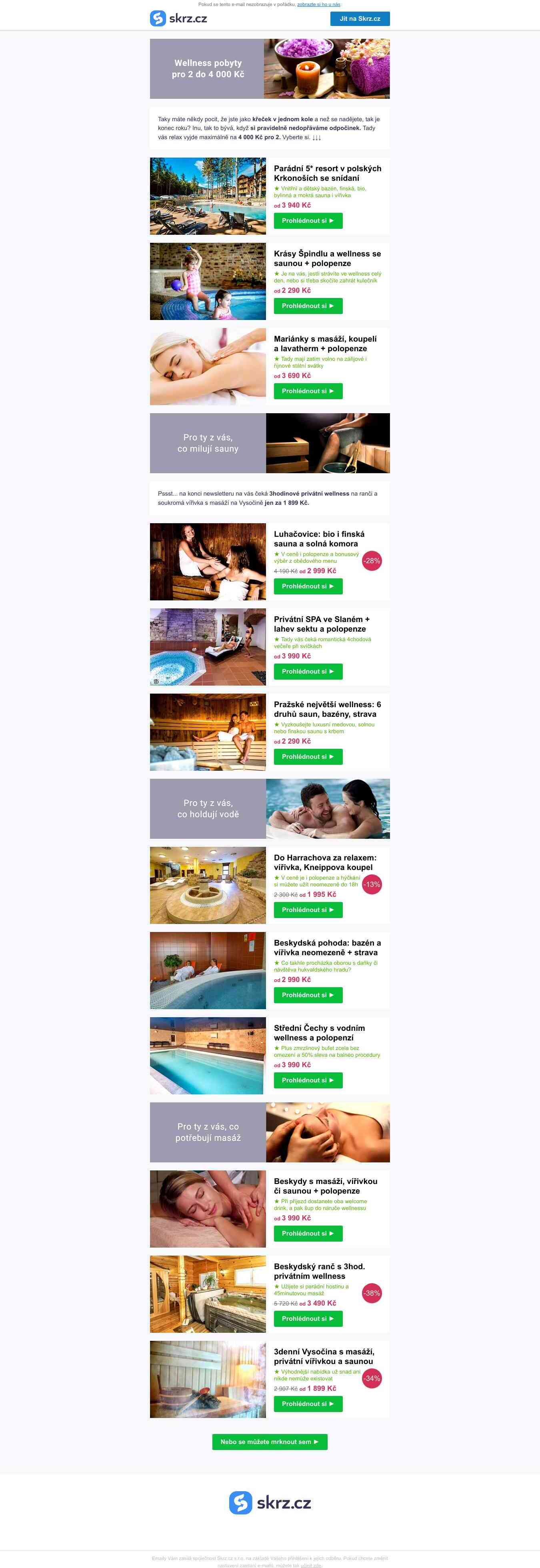 🌟💦 Do 4 000 Kč
 pro 2: luxusní resort, medová sauna i
 spousta masáží a
 vířivek ►