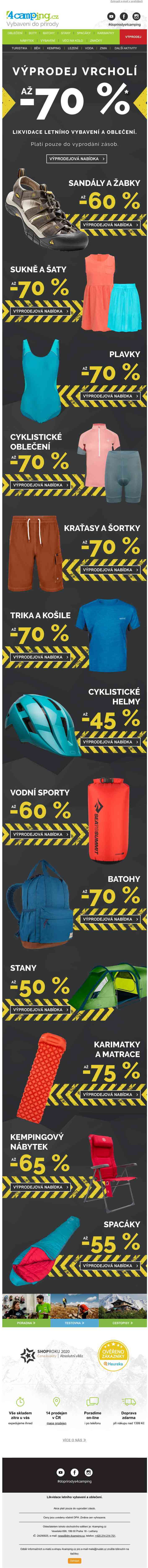 ➡  Výprodej vrcholí - slevy až 70 %