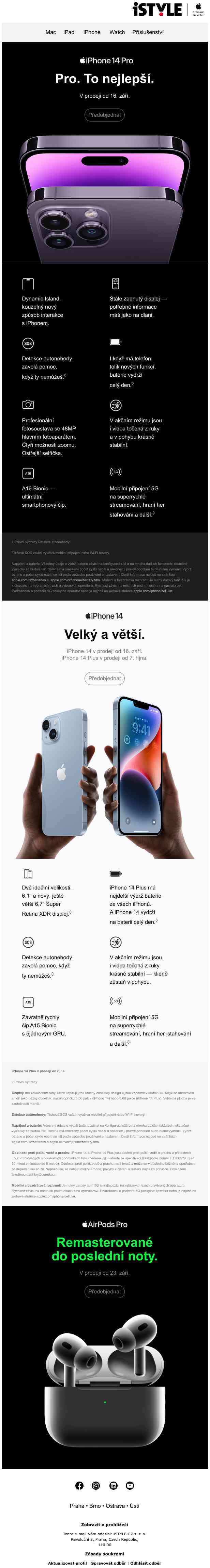 iPhone 14 si nyní můžeš předobjednat