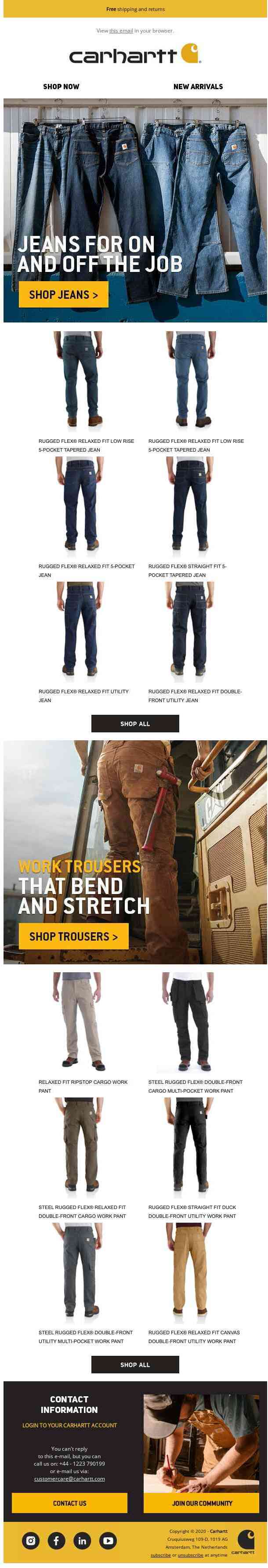 Jeans and work trousers for every job