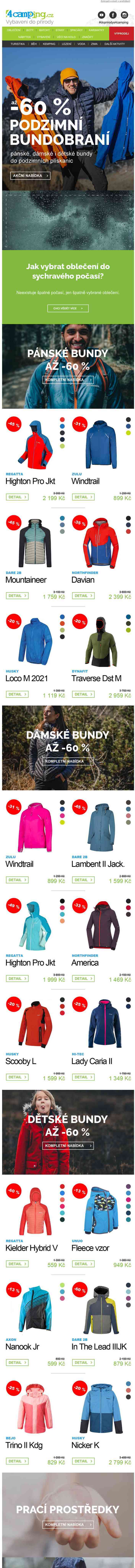 ➡ Podzimní bundobraní - přes 500 modelů ve slevách až 60 %