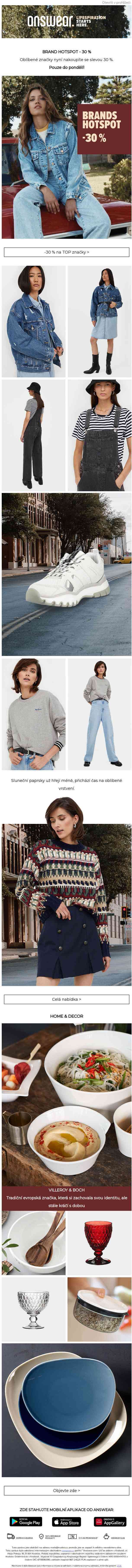 Brands hotspot -30 % pouze do pondělí 💙