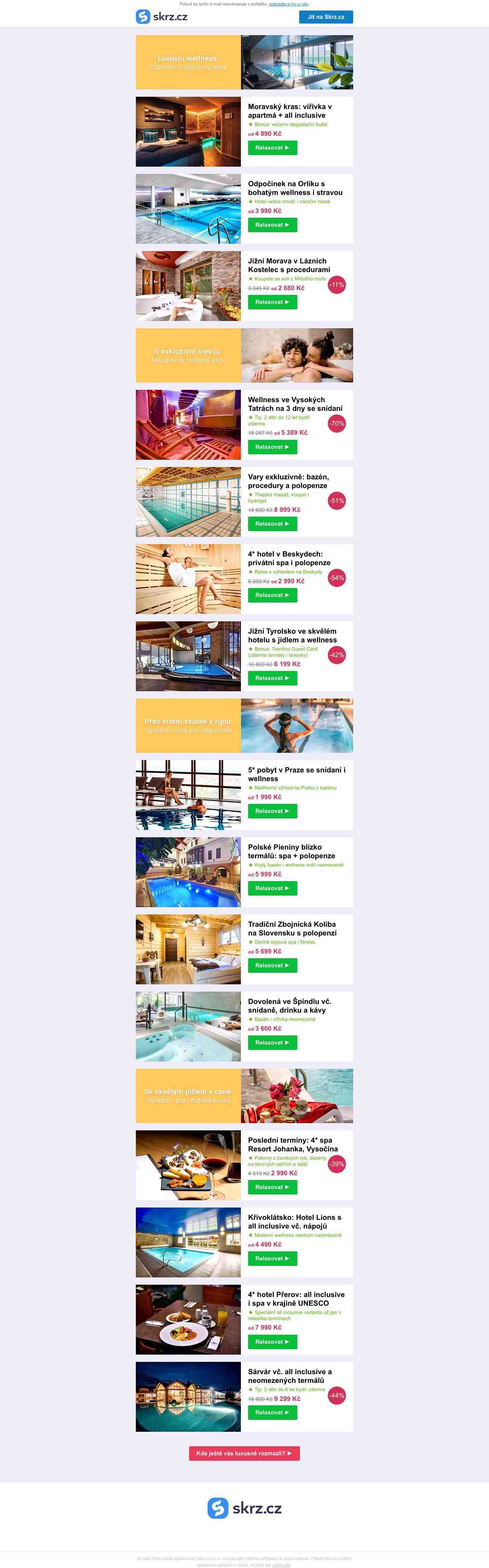 Vybráno speciálně pro
 vás ⭐ Neomezený relax, all inclusive i sleva
 až 70 % ►