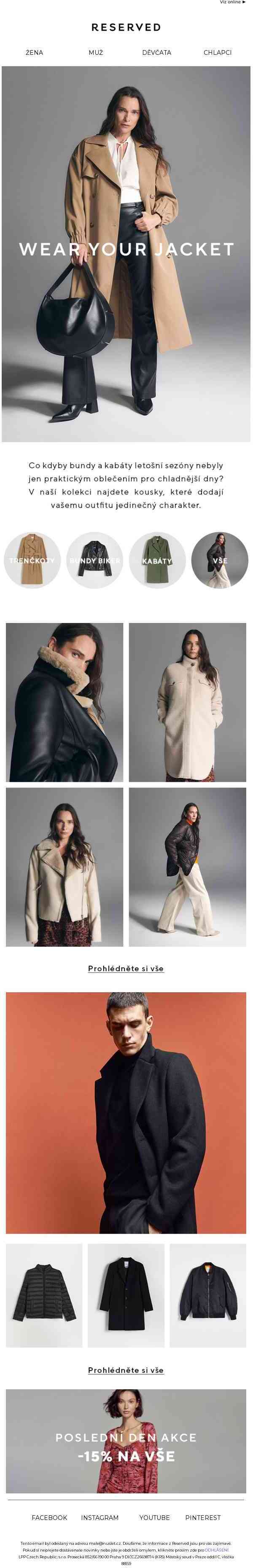 Nová kolekce bund a kabátů