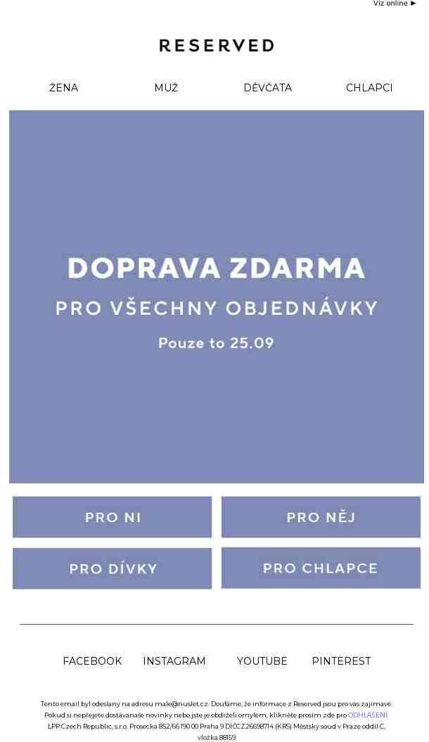 Doprava zdarma pro všechny objednávky! 🚛