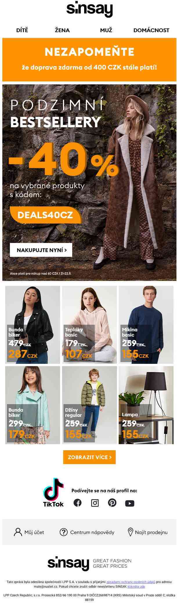 -40% na vybrané produkty 😍