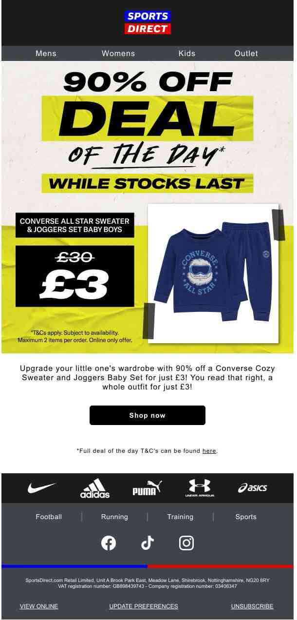 NOW HERE! 90% off Converse Set now £3 🤩